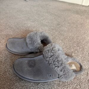 UGG Gray Shearling Slippers